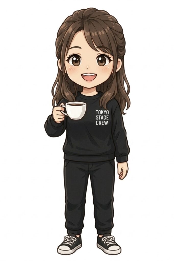 コーヒーを飲むジックリガールズのナツミ